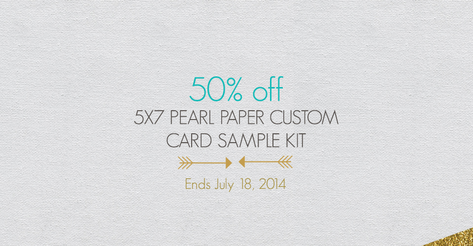 Sale: 50% off Pearl Paper Custom Sample Kit