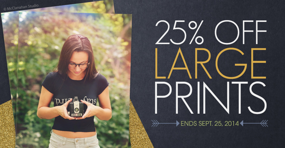 Sale: 25% off Large Prints