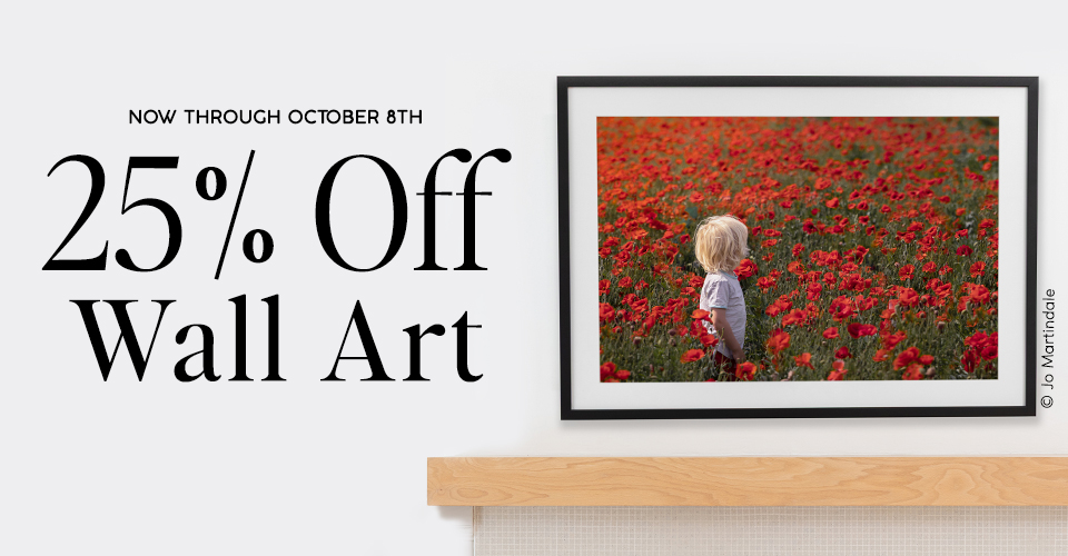 25% off Wall Art through October 8, 2025.