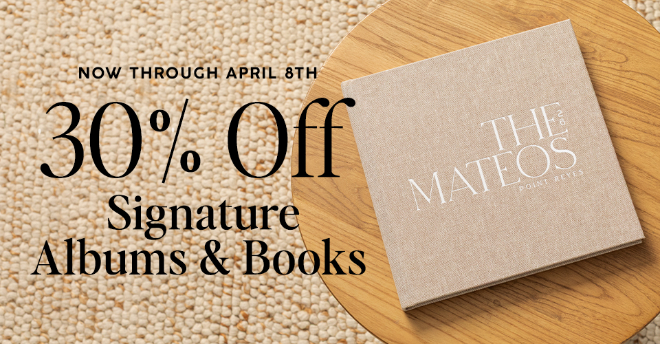 30% off Signature Albums & Books through April 8, 2026.